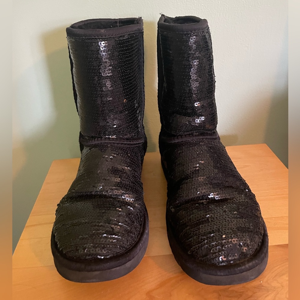 Black sequin UGGs